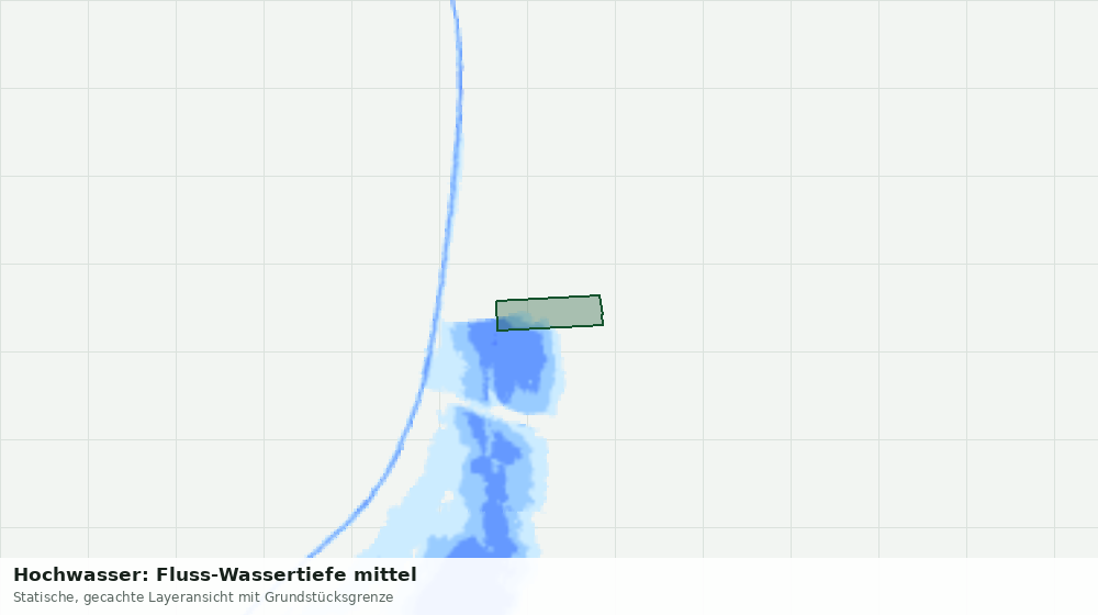 Statische Kartenansicht: Hochwasser: Fluss-Wassertiefe mittel
