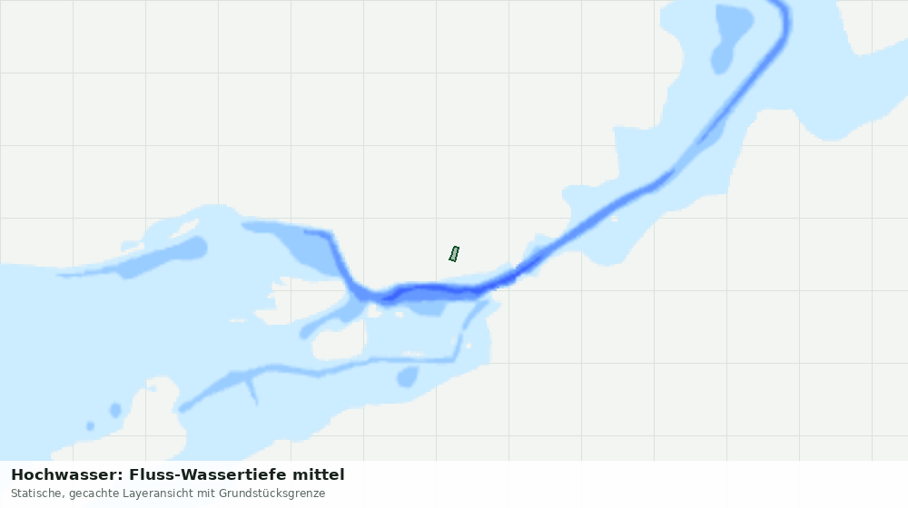 Statische Kartenansicht: Hochwasser: Fluss-Wassertiefe mittel