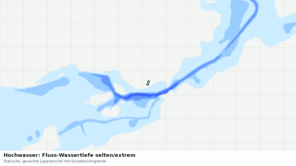 Statische Kartenansicht: Hochwasser: Fluss-Wassertiefe selten/extrem
