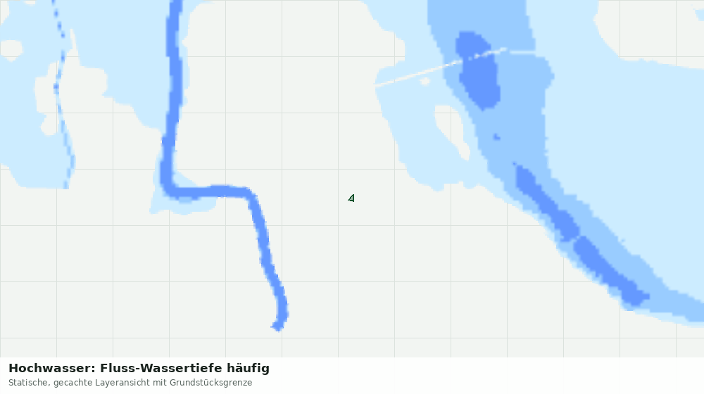 Statische Kartenansicht: Hochwasser: Fluss-Wassertiefe häufig