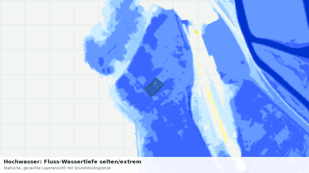 Statische Kartenansicht: Hochwasser: Fluss-Wassertiefe selten/extrem