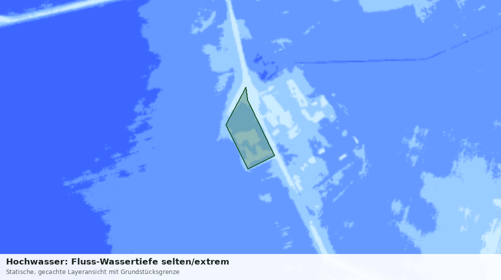 Statische Kartenansicht: Hochwasser: Fluss-Wassertiefe selten/extrem