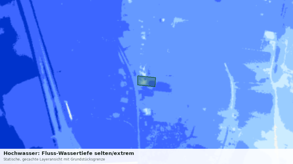 Statische Kartenansicht: Hochwasser: Fluss-Wassertiefe selten/extrem