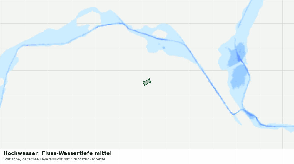 Statische Kartenansicht: Hochwasser: Fluss-Wassertiefe mittel