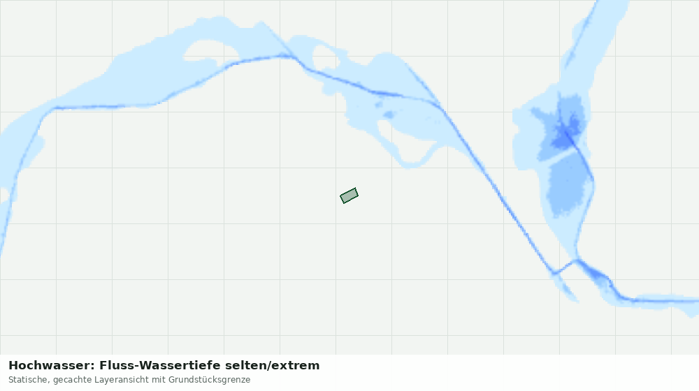 Statische Kartenansicht: Hochwasser: Fluss-Wassertiefe selten/extrem