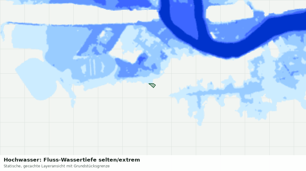 Statische Kartenansicht: Hochwasser: Fluss-Wassertiefe selten/extrem