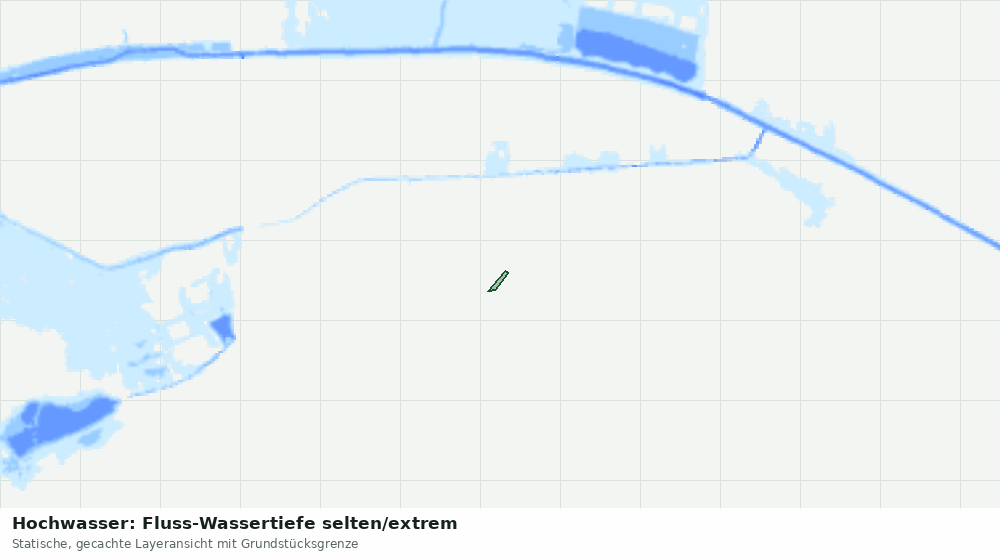 Statische Kartenansicht: Hochwasser: Fluss-Wassertiefe selten/extrem