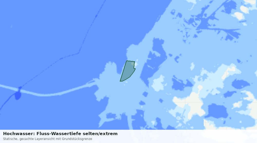 Statische Kartenansicht: Hochwasser: Fluss-Wassertiefe selten/extrem