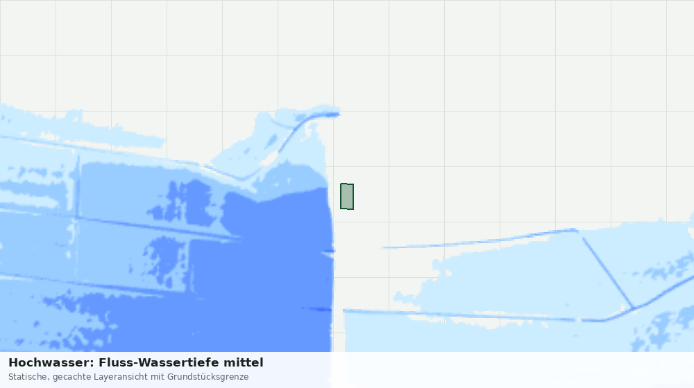 Statische Kartenansicht: Hochwasser: Fluss-Wassertiefe mittel
