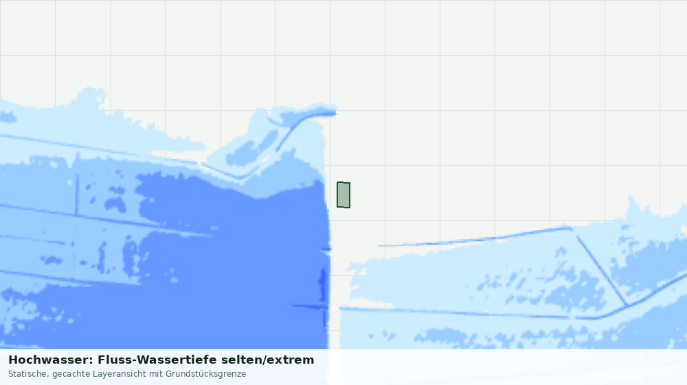 Statische Kartenansicht: Hochwasser: Fluss-Wassertiefe selten/extrem