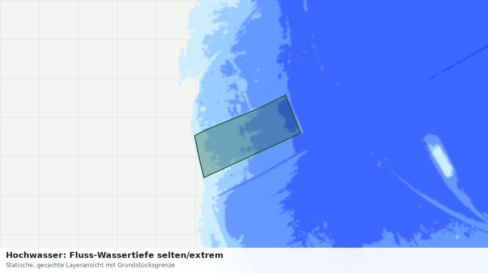 Statische Kartenansicht: Hochwasser: Fluss-Wassertiefe selten/extrem