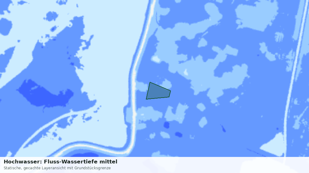 Statische Kartenansicht: Hochwasser: Fluss-Wassertiefe mittel