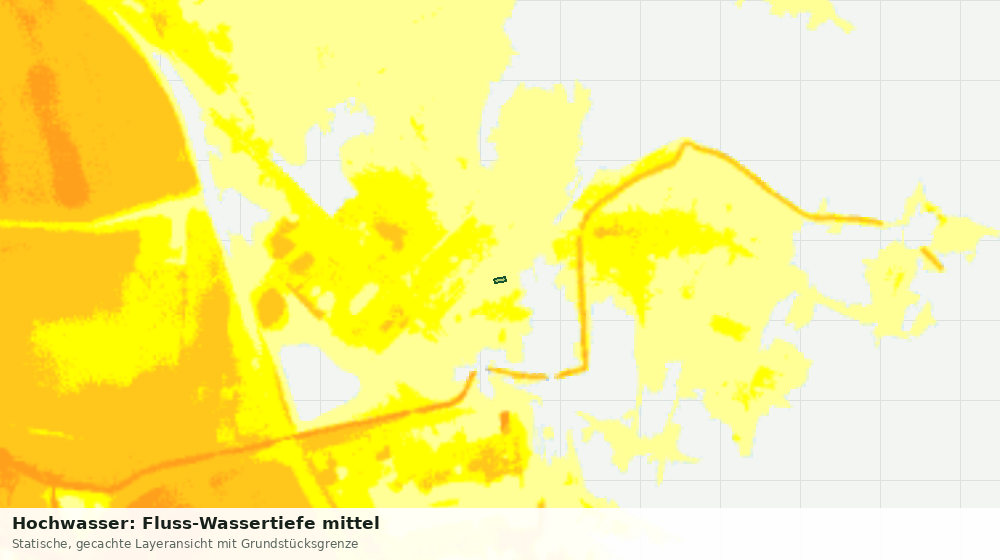 Statische Kartenansicht: Hochwasser: Fluss-Wassertiefe mittel