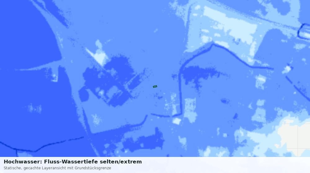 Statische Kartenansicht: Hochwasser: Fluss-Wassertiefe selten/extrem