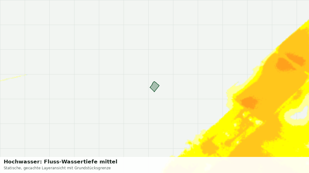 Statische Kartenansicht: Hochwasser: Fluss-Wassertiefe mittel