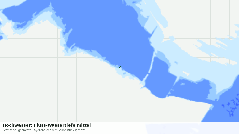 Statische Kartenansicht: Hochwasser: Fluss-Wassertiefe mittel