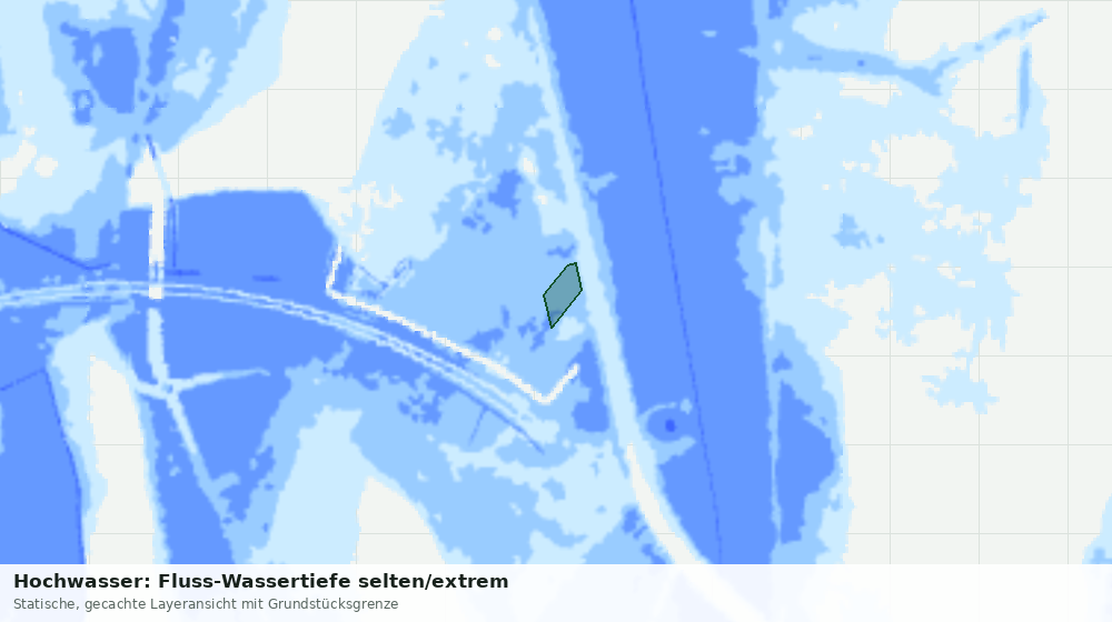 Statische Kartenansicht: Hochwasser: Fluss-Wassertiefe selten/extrem