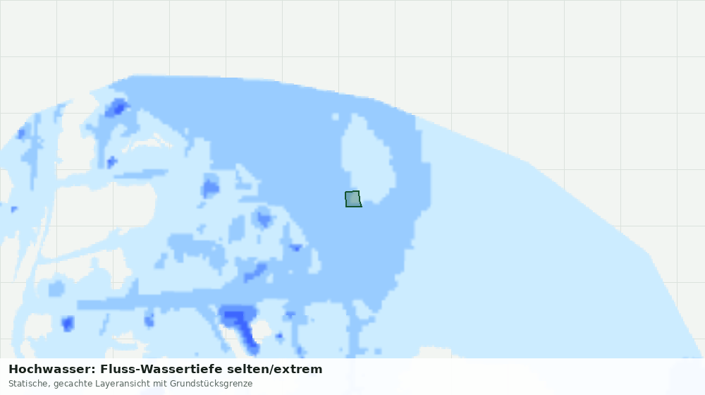 Statische Kartenansicht: Hochwasser: Fluss-Wassertiefe selten/extrem