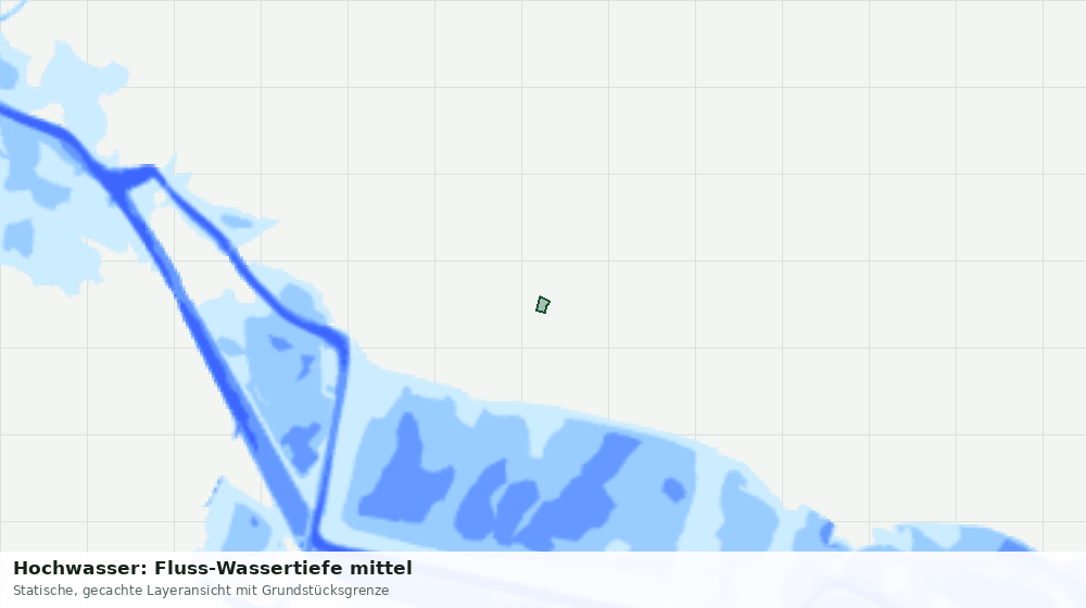 Statische Kartenansicht: Hochwasser: Fluss-Wassertiefe mittel