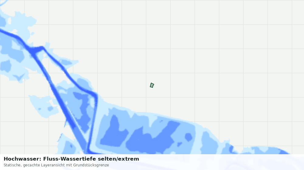 Statische Kartenansicht: Hochwasser: Fluss-Wassertiefe selten/extrem