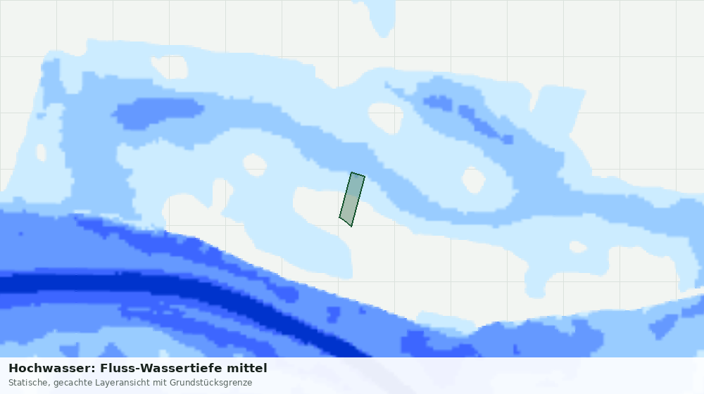Statische Kartenansicht: Hochwasser: Fluss-Wassertiefe mittel