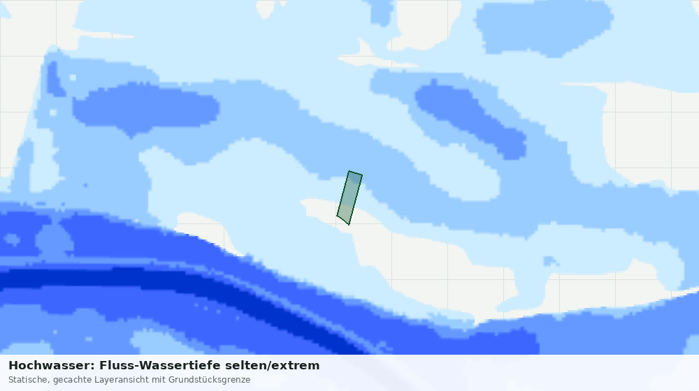 Statische Kartenansicht: Hochwasser: Fluss-Wassertiefe selten/extrem