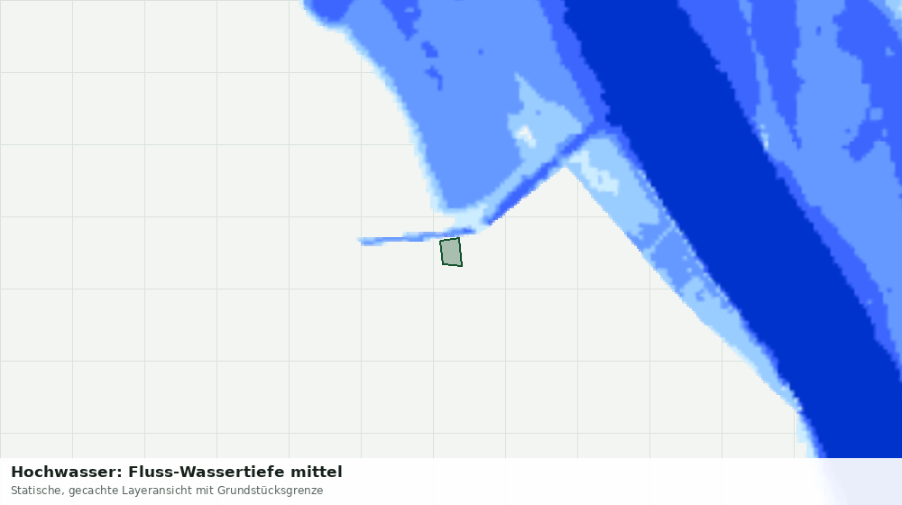 Statische Kartenansicht: Hochwasser: Fluss-Wassertiefe mittel