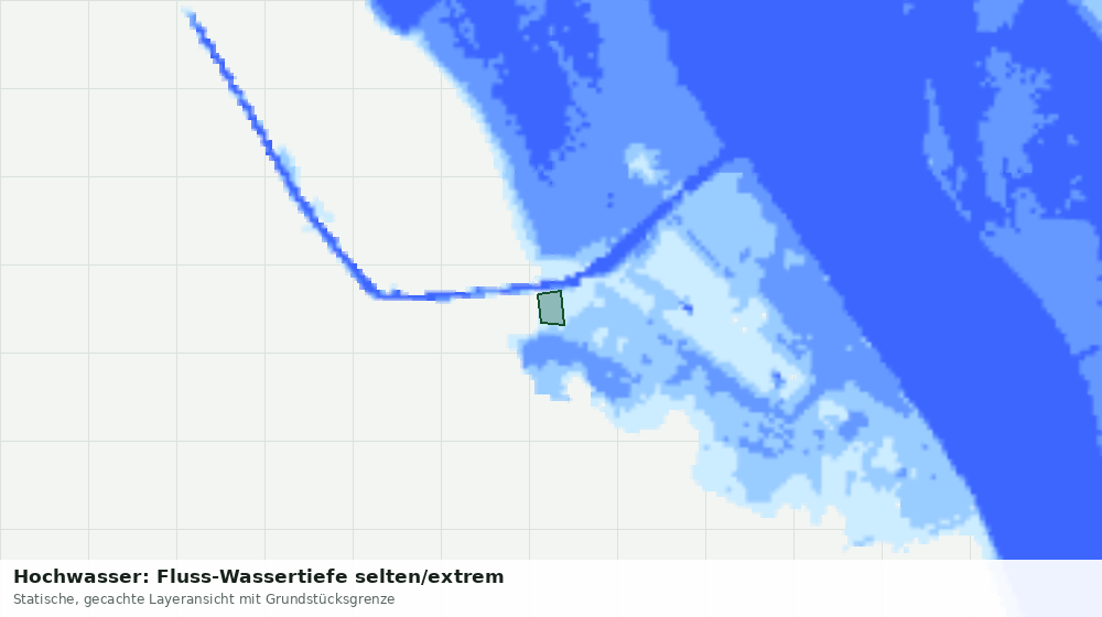 Statische Kartenansicht: Hochwasser: Fluss-Wassertiefe selten/extrem