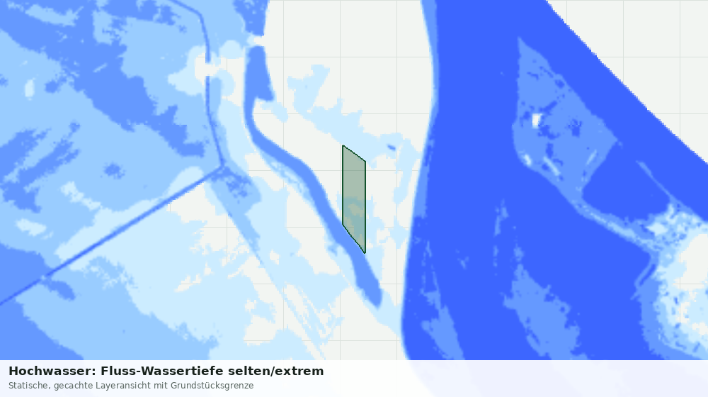 Statische Kartenansicht: Hochwasser: Fluss-Wassertiefe selten/extrem