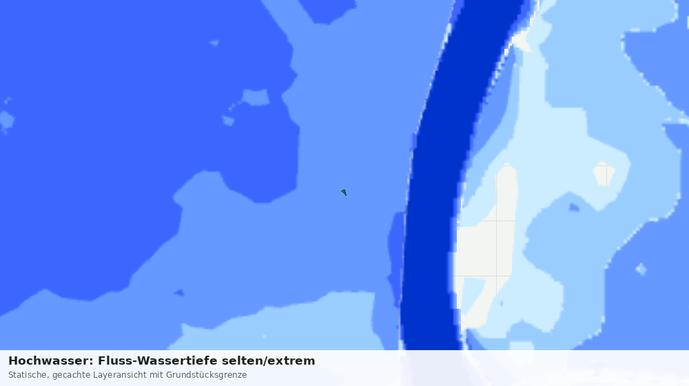 Statische Kartenansicht: Hochwasser: Fluss-Wassertiefe selten/extrem