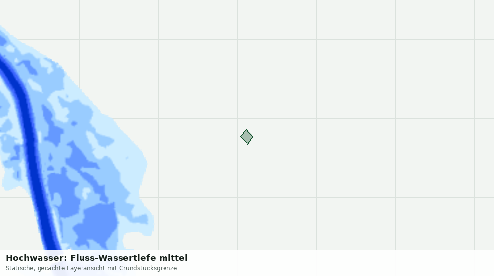 Statische Kartenansicht: Hochwasser: Fluss-Wassertiefe mittel