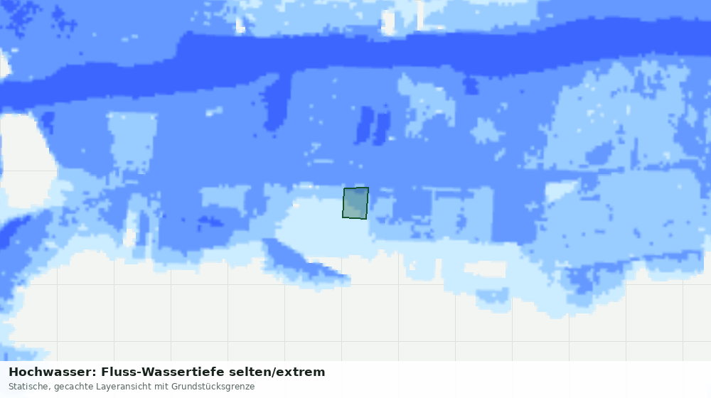 Statische Kartenansicht: Hochwasser: Fluss-Wassertiefe selten/extrem