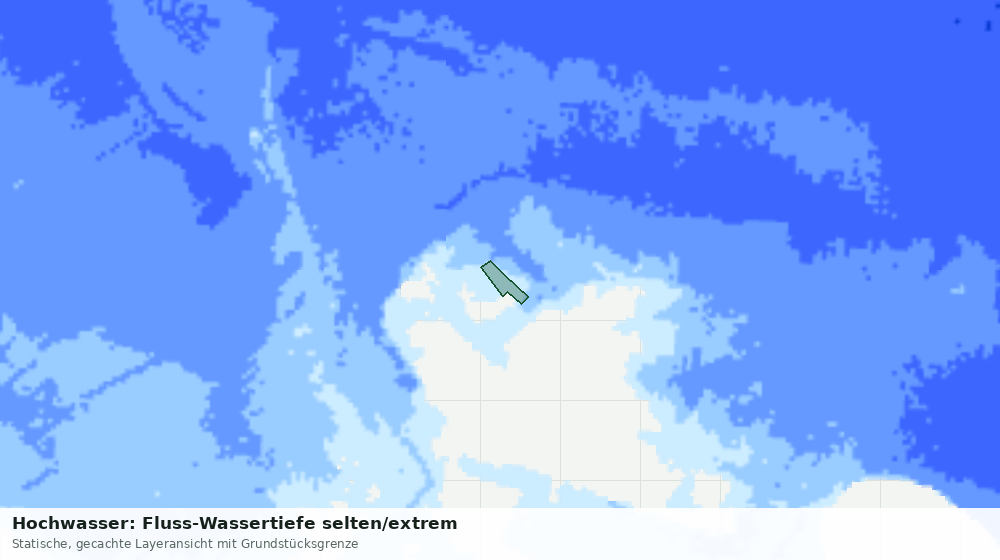 Statische Kartenansicht: Hochwasser: Fluss-Wassertiefe selten/extrem