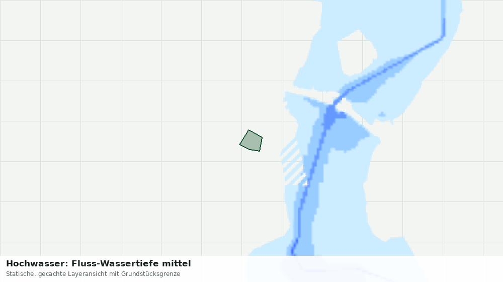 Statische Kartenansicht: Hochwasser: Fluss-Wassertiefe mittel