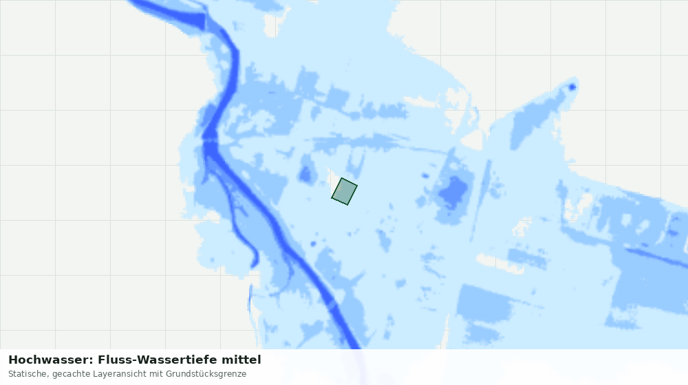 Statische Kartenansicht: Hochwasser: Fluss-Wassertiefe mittel