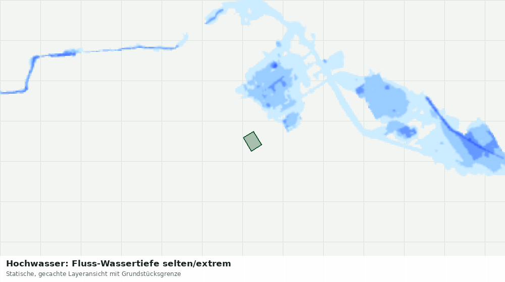 Statische Kartenansicht: Hochwasser: Fluss-Wassertiefe selten/extrem