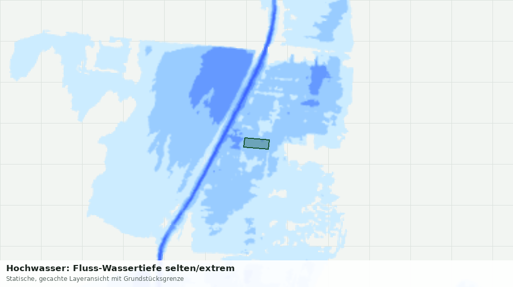 Statische Kartenansicht: Hochwasser: Fluss-Wassertiefe selten/extrem
