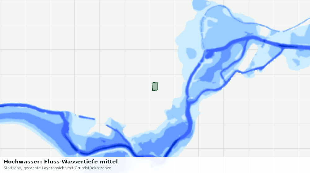 Statische Kartenansicht: Hochwasser: Fluss-Wassertiefe mittel
