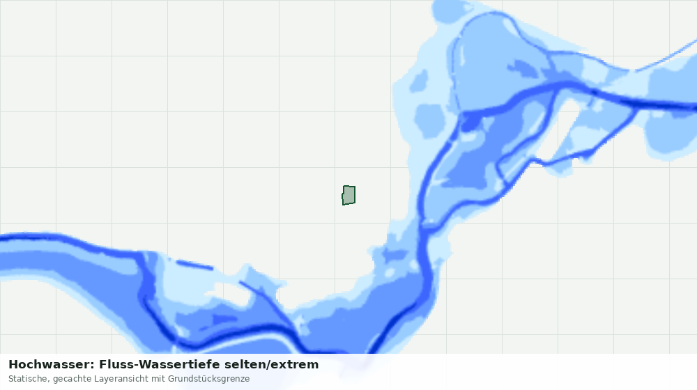 Statische Kartenansicht: Hochwasser: Fluss-Wassertiefe selten/extrem