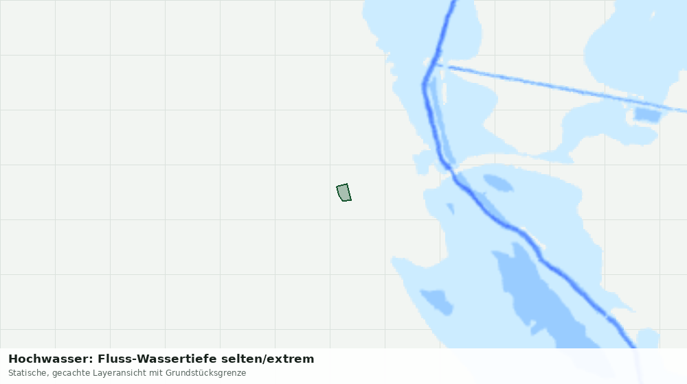 Statische Kartenansicht: Hochwasser: Fluss-Wassertiefe selten/extrem