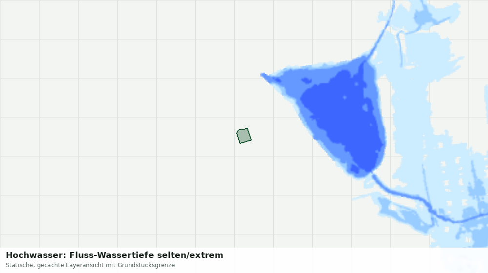 Statische Kartenansicht: Hochwasser: Fluss-Wassertiefe selten/extrem