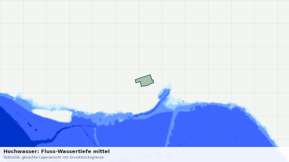 Statische Kartenansicht: Hochwasser: Fluss-Wassertiefe mittel