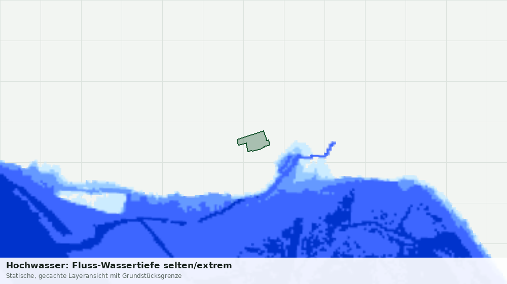 Statische Kartenansicht: Hochwasser: Fluss-Wassertiefe selten/extrem