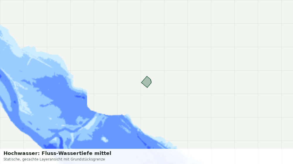 Statische Kartenansicht: Hochwasser: Fluss-Wassertiefe mittel