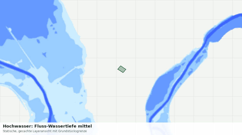 Statische Kartenansicht: Hochwasser: Fluss-Wassertiefe mittel