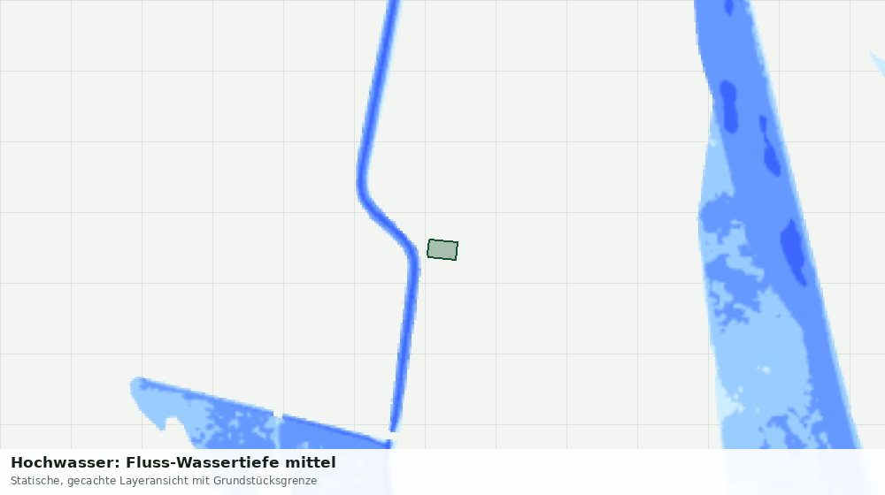 Statische Kartenansicht: Hochwasser: Fluss-Wassertiefe mittel