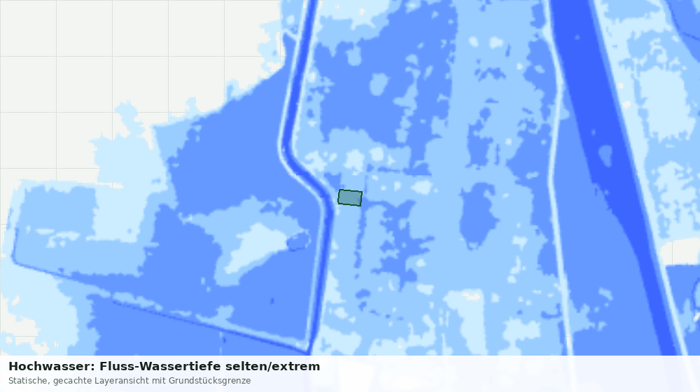 Statische Kartenansicht: Hochwasser: Fluss-Wassertiefe selten/extrem