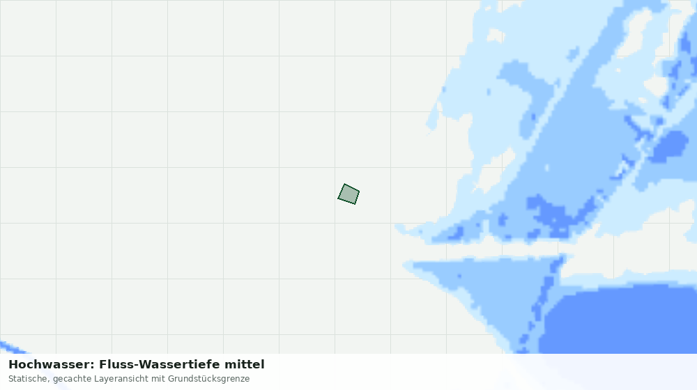 Statische Kartenansicht: Hochwasser: Fluss-Wassertiefe mittel