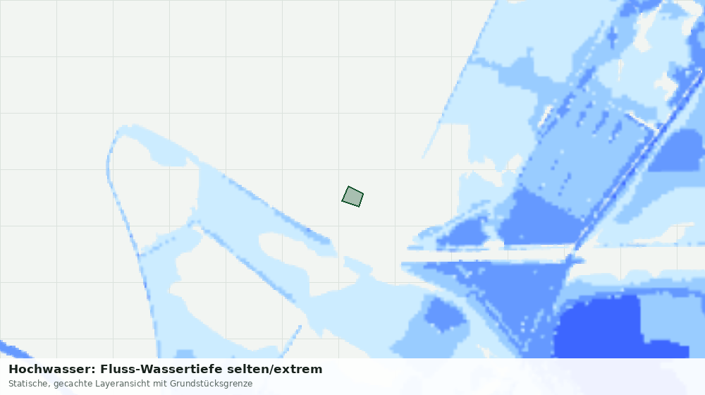 Statische Kartenansicht: Hochwasser: Fluss-Wassertiefe selten/extrem