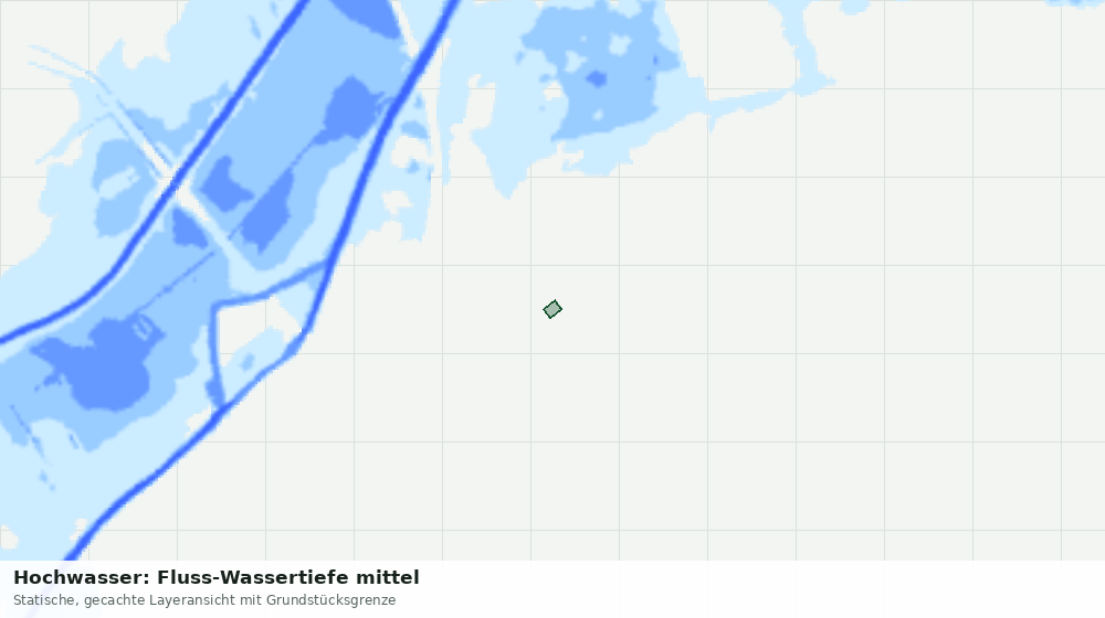 Statische Kartenansicht: Hochwasser: Fluss-Wassertiefe mittel